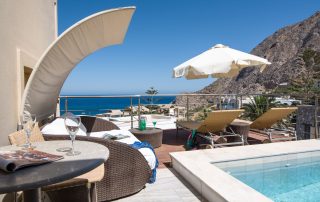 58ac3519ba941ba01a2d147b-large Antinea Hotel - Junior Suite With Private Pool - Outdoor pool with sunbeds and outdoor couch